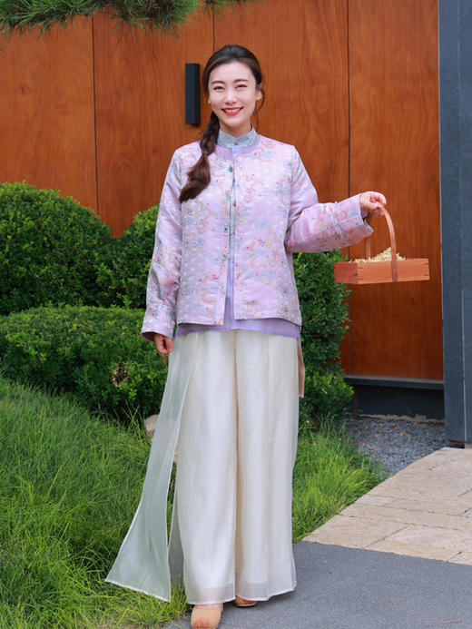 【抖音专属】新中式衬衫（24710687-雌霓） 商品图2