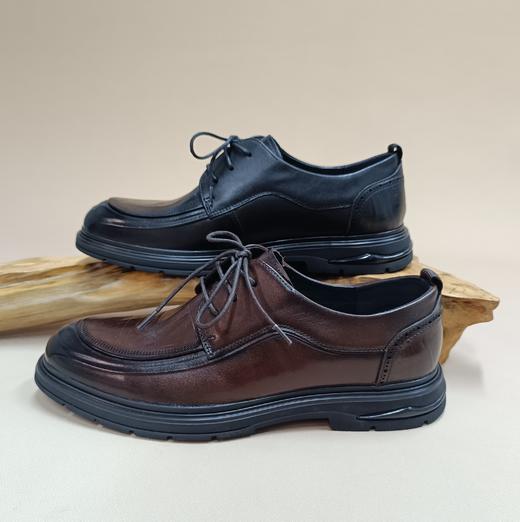 【七夕礼】西村名物2025年秋季新款商务正装男士压花潮鞋男鞋X15CV31271 商品图1