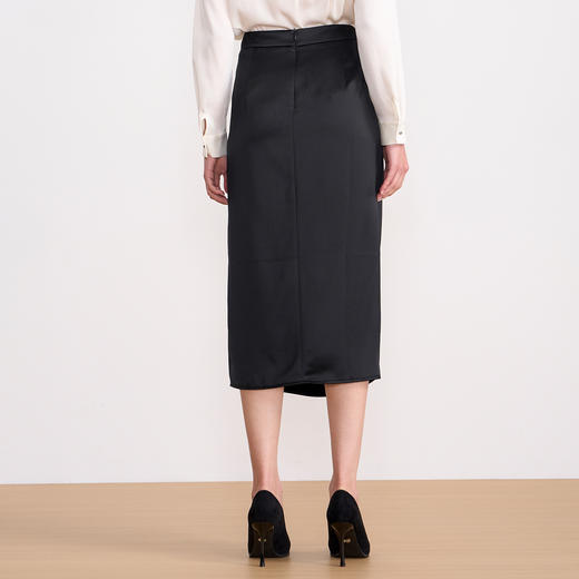 EITIE爱特爱夏季新款气质高级感提褶高腰显瘦半身裙7806503 商品图9