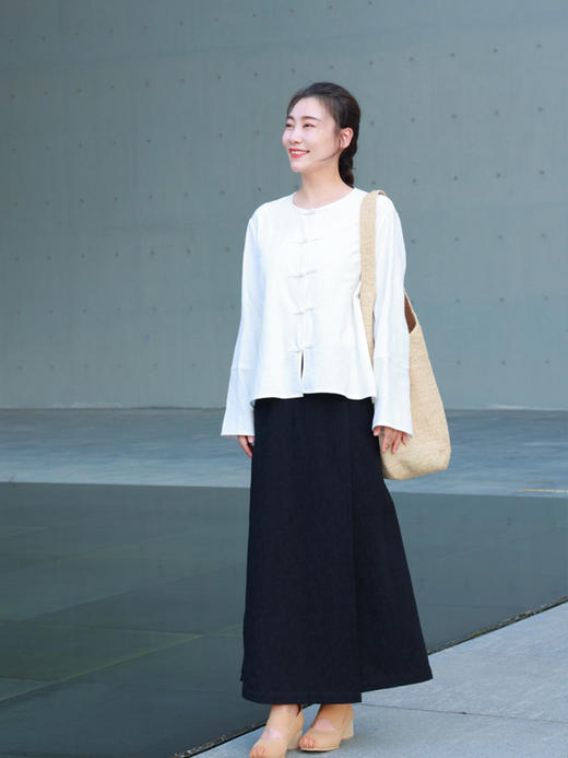 【抖音专属】久念·新中式上衣（25810041-缟羽） 商品图4