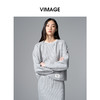 VIMAGE纬漫纪肌理感灰色宽松卫衣棉混纺撞色休闲秋季新款小上衣V2413103 商品缩略图5