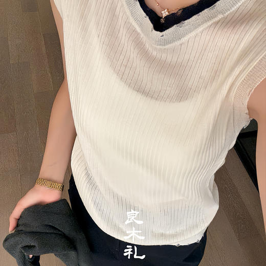 【预售7天】良木礼羊毛背心（Q258285F） 商品图3