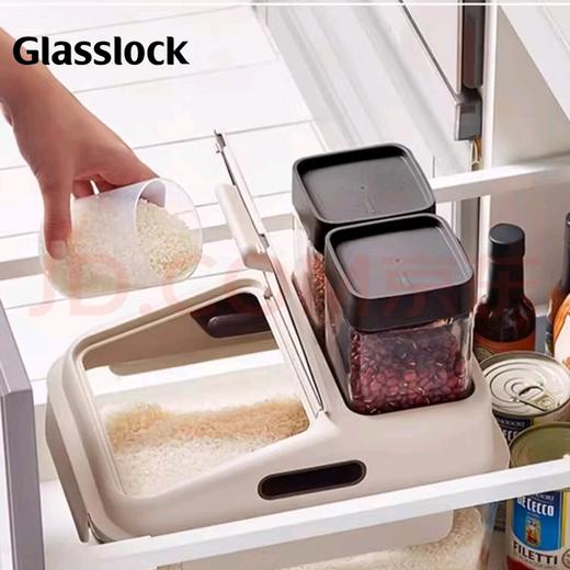 GLasslock韩国进口米桶钢化玻璃米箱家用防虫防潮密封米缸 商品图1