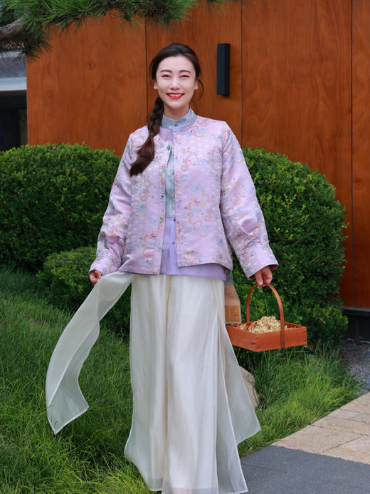 【抖音专属】新中式衬衫（24710687-雌霓） 商品图4