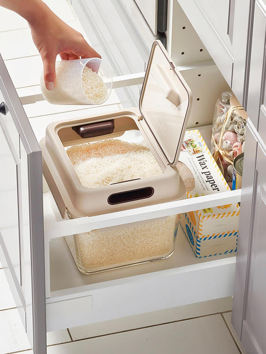 GLasslock韩国进口米桶钢化玻璃米箱家用防虫防潮密封米缸 商品图2