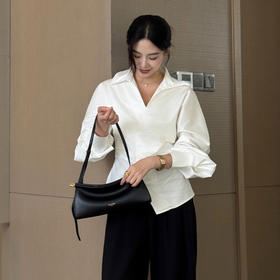 【预售7天】良木礼翻领收腰上衣（Q258446）