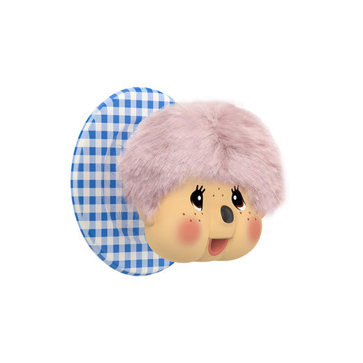 【绒绒幻想】蒙奇奇 摸摸Monchhichi·MagSafe圆啪嗒 泡泡骚 x Monchhichi联名系列 磁吸手机气囊支架圆啪嗒系列 粉色 商品图0