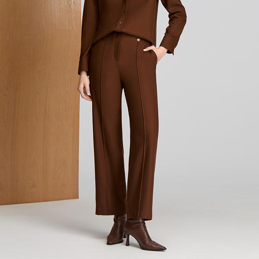 EITIE爱特爱前中烫迹线显瘦直筒裤子8405113 商品图2