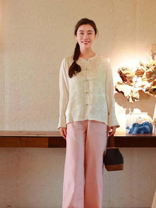 【2026东衣作】直筒裤（25809008b十样锦-结缘款） 商品图2