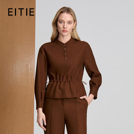 EITIE爱特爱立体裁剪抽绳收腰显瘦版型慵懒感小上衣8413101 商品图0