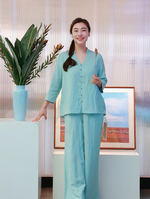 【抖音专属】沧海·阔腿裤（24709649渌波-结缘款） 商品图2