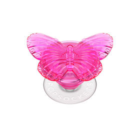 1【生长力】水晶蝴蝶 POPGRIP泡泡骚手机粘贴式气囊支架 Popout异形系列 粉色 动物