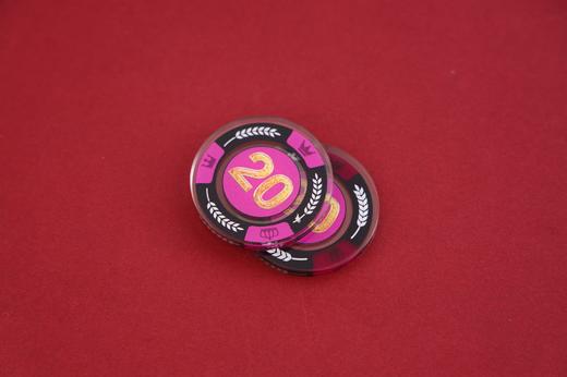 亚克力筹码牌圆形多规格 棋牌室麻将馆德州扑克牌代币防水耐磨筹码直径40mm/个 商品图3