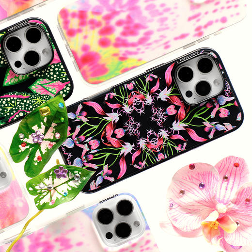 【生长力】镜像兰花 POPCASE手机壳 MagSafe Popcase磁吸款 黑色 植物花卉 iPhone16/15/14 商品图1