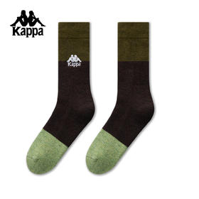 Kappa卡帕运动休闲袜女款2025新款秋冬袜子拼色长筒袜休闲袜男袜K0FZ8WG01