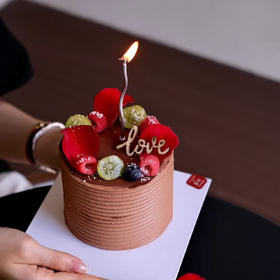 黑巧玫瑰 巧克力奶油七夕节蛋糕