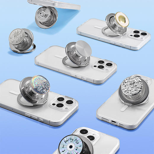 【站立MagSafe®手机支架】流光银·MagSafe站立啪嗒 MAGSAFE磁吸手机气囊支架 Kick-Out 站立啪嗒 银色 商品图1