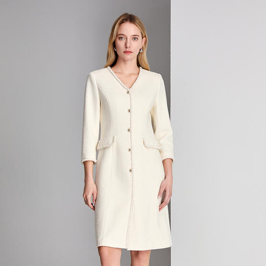 EITIE爱特爱小香风A 型浪漫雅致羊毛连衣裙8407107 商品图2