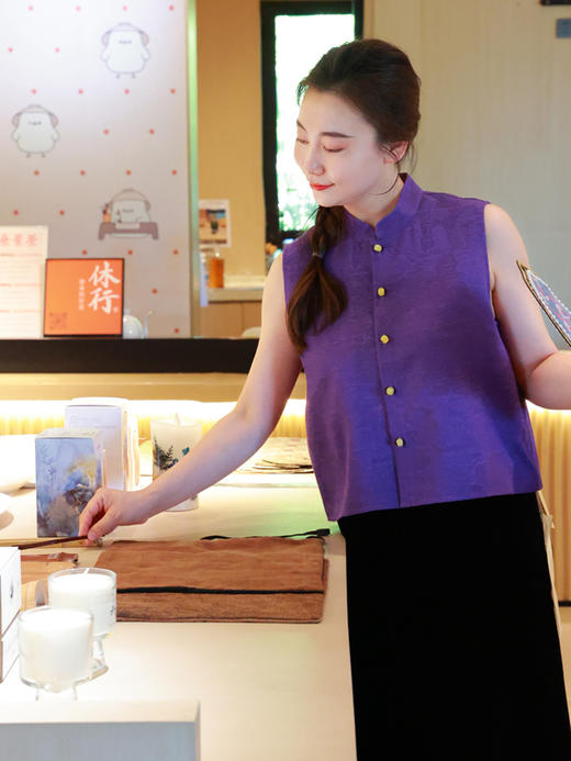 【抖音专属】离火·新中式马甲（23704223AB离火-设计师） 商品图4