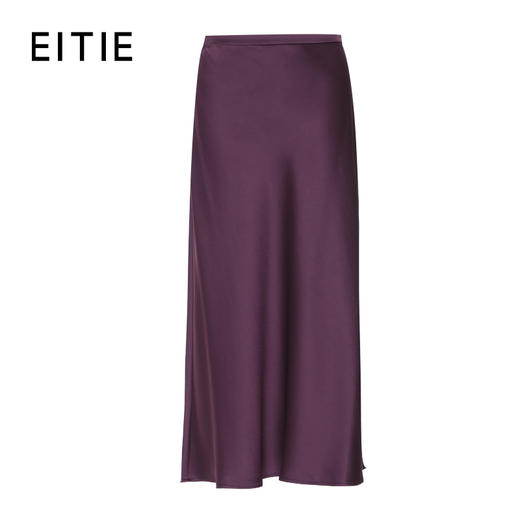 EITIE爱特爱优雅气质缎面高级感高腰显瘦半身裙8306006 商品图2