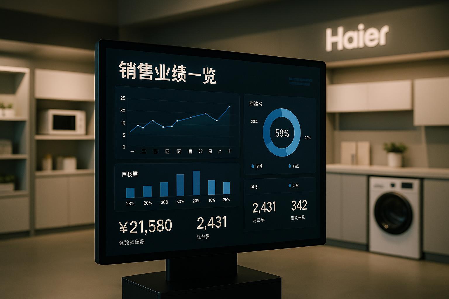 近期海尔门店销售业绩呈什么趋势？