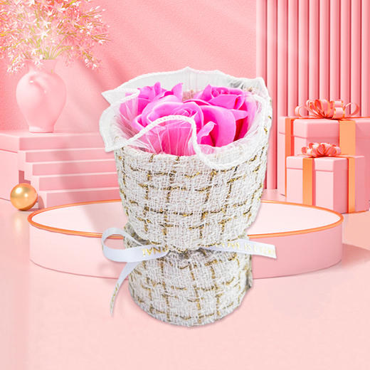 德芙牛奶巧克力18粒心语礼盒小香风花束带同款手提带 生日七夕情人节礼物创意零食实用礼品花束 商品图3