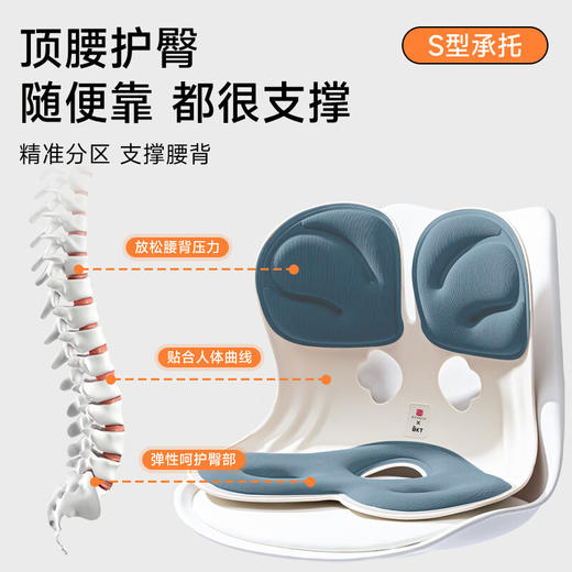 【分仓直发包邮】BKT人体工学护腰坐姿椅加大版故宫宫廷文化联名款-不带座套（蓝/黑） 商品图4