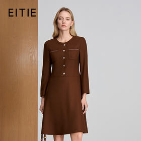 EITIE爱特爱门襟金属扣饰经典时尚连衣裙8407102