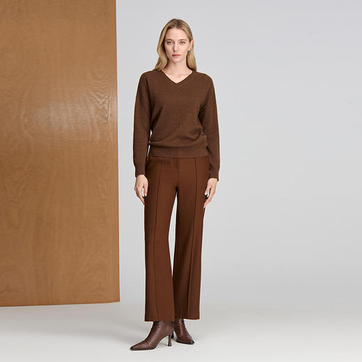 EITIE爱特爱前中烫迹线显瘦直筒裤子8405113 商品图1