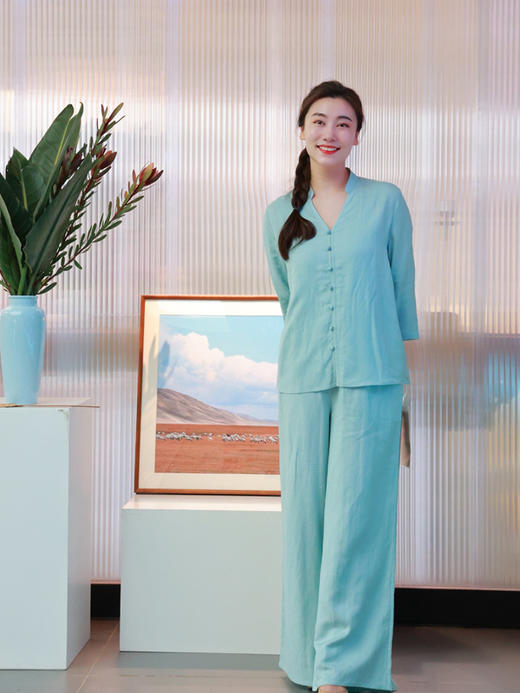 【抖音专属】沧海·阔腿裤（24709649渌波-结缘款） 商品图0