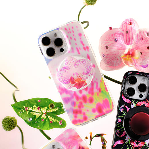 【生长力】紫蝴蝶兰 POPCASE手机壳 MagSafe Popcase磁吸款 紫色 植物花卉 iPhone16/15/14 商品图1