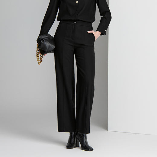 EITIE爱特爱绵羊毛保暖显瘦直筒裤子8405103 商品图5