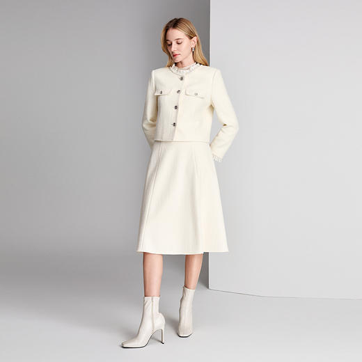 EITIE爱特爱小香风手工花边装饰浪漫雅致外套8403102 商品图1