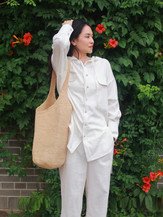 【抖音专属】彼岸·新中式衬衣（25710323-山矾-结缘款） 商品图1