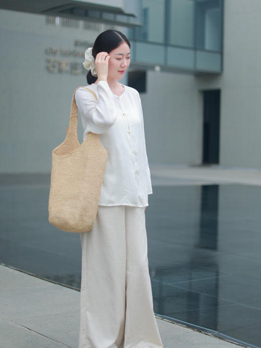 【抖音专属】缟羽·新中式衬衣(25710430-缟羽) 商品图1