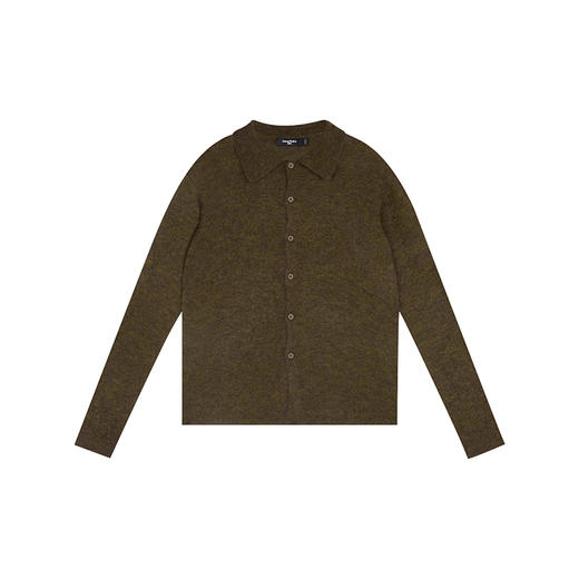 oneup羊驼毛翻领宽松毛衣开衫(男女同款) 商品图13