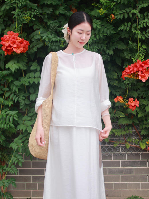 【抖音专属】山野花渡·新中式上衣（24810192-山矾） 商品图3