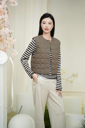 现货 臣禾	【华夫格马甲】文艺范羽绒背心【90鸭绒】JZ244070952