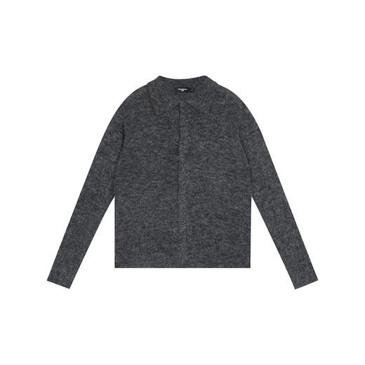 oneup羊驼毛翻领宽松毛衣开衫(男女同款) 商品图10