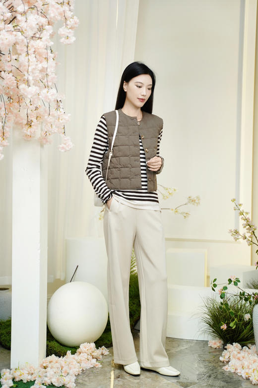 现货 臣禾	【华夫格马甲】文艺范羽绒背心【90鸭绒】JZ244070952 商品图1