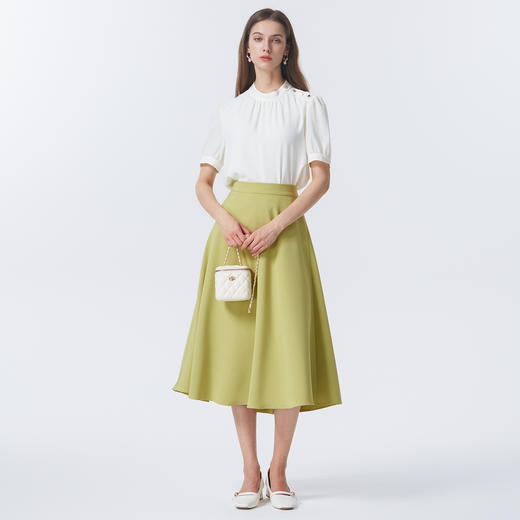 【经典爆款】EITIE爱特爱极简百搭高腰伞裙显瘦半身裙夏新款B2506620 商品图9