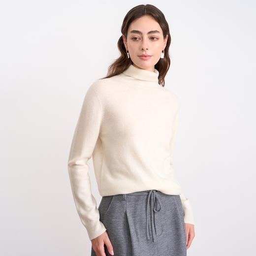EITIE爱特爱半高领针织衫羊毛打底衫宽松保暖毛衣秋冬新款针织衫D2501901 商品图6