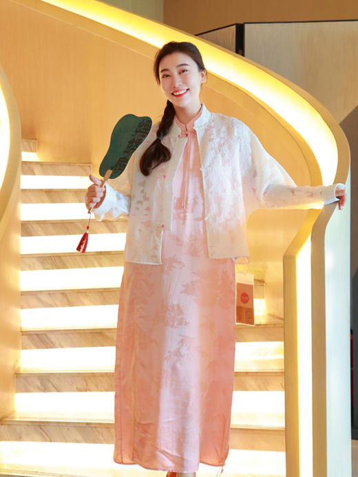 【抖音专属】睡莲·新中式上衣（25810024-缟羽-结缘款） 商品图1