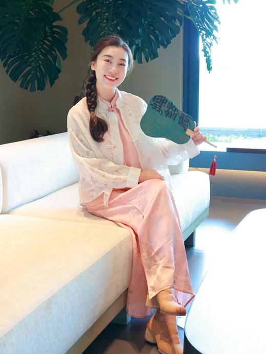 【抖音专属】睡莲·新中式上衣（25810024-缟羽-结缘款） 商品图3