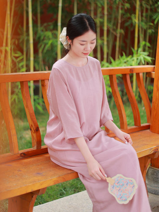 【抖音专属】绾绾·新中式连衣裙（25807035-绾色） 商品图2