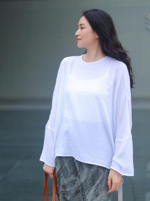 【抖音专属】折光·新中式上衣（25708049b-凝脂） 商品图4