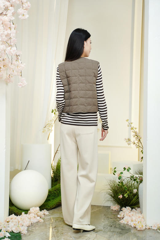 现货 臣禾	【华夫格马甲】文艺范羽绒背心【90鸭绒】JZ244070952 商品图4