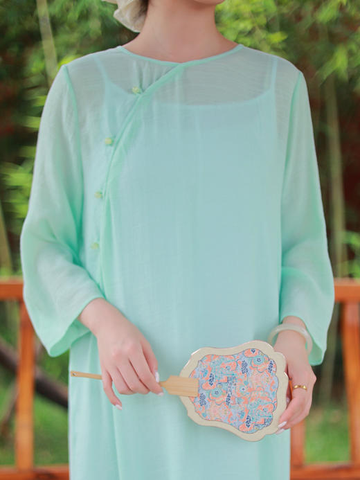 【抖音专属】沧浪·新中式连衣裙（25807042-沧浪） 商品图4