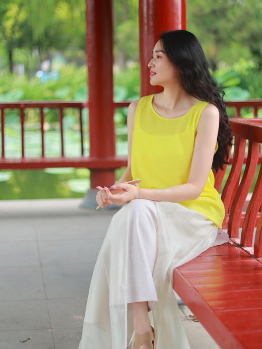 【抖音专属】黄白游·吊带（19718002黄白游） 商品图2