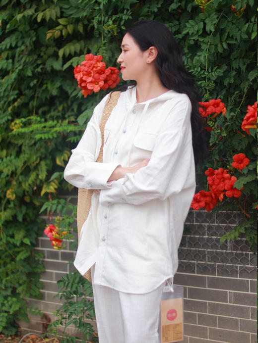【抖音专属】彼岸·新中式衬衣（25710323-山矾-结缘款） 商品图2